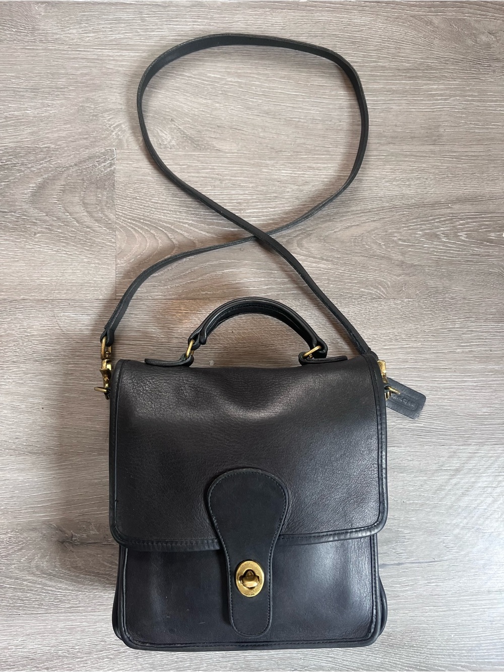 Coach black Station Bag (Style No. 227 pre-1994 creed)